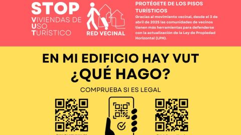Cartel contra los pisos turísticos